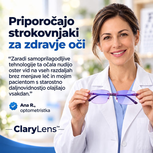 Optometristka priporoča očala ClaryLens